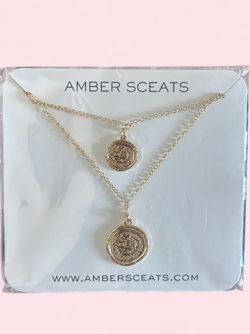 Amber Sceats Gold Layered Coin Pendant Necklace